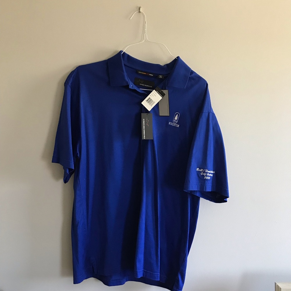Greg Norman Blue Golf Polo